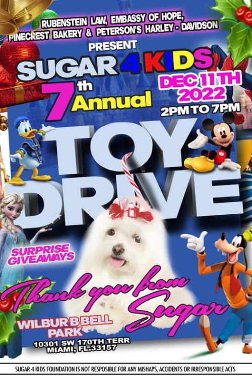 7th Annual Sugar 4 Kids Toy Drive