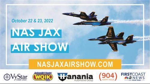 NAS JAX Air Show Flyer con Blue Angels Jets